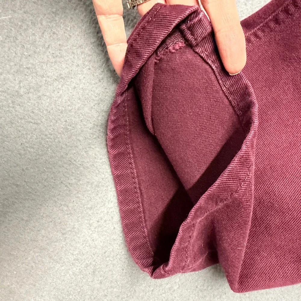 Levi's 541 Pants Mens 40x32‎ (39x29 ACTUAL) Athletic Taper Burgundy Denim HEMMED